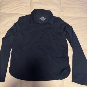 Athleta Black Long Sleeve Polo Shirt